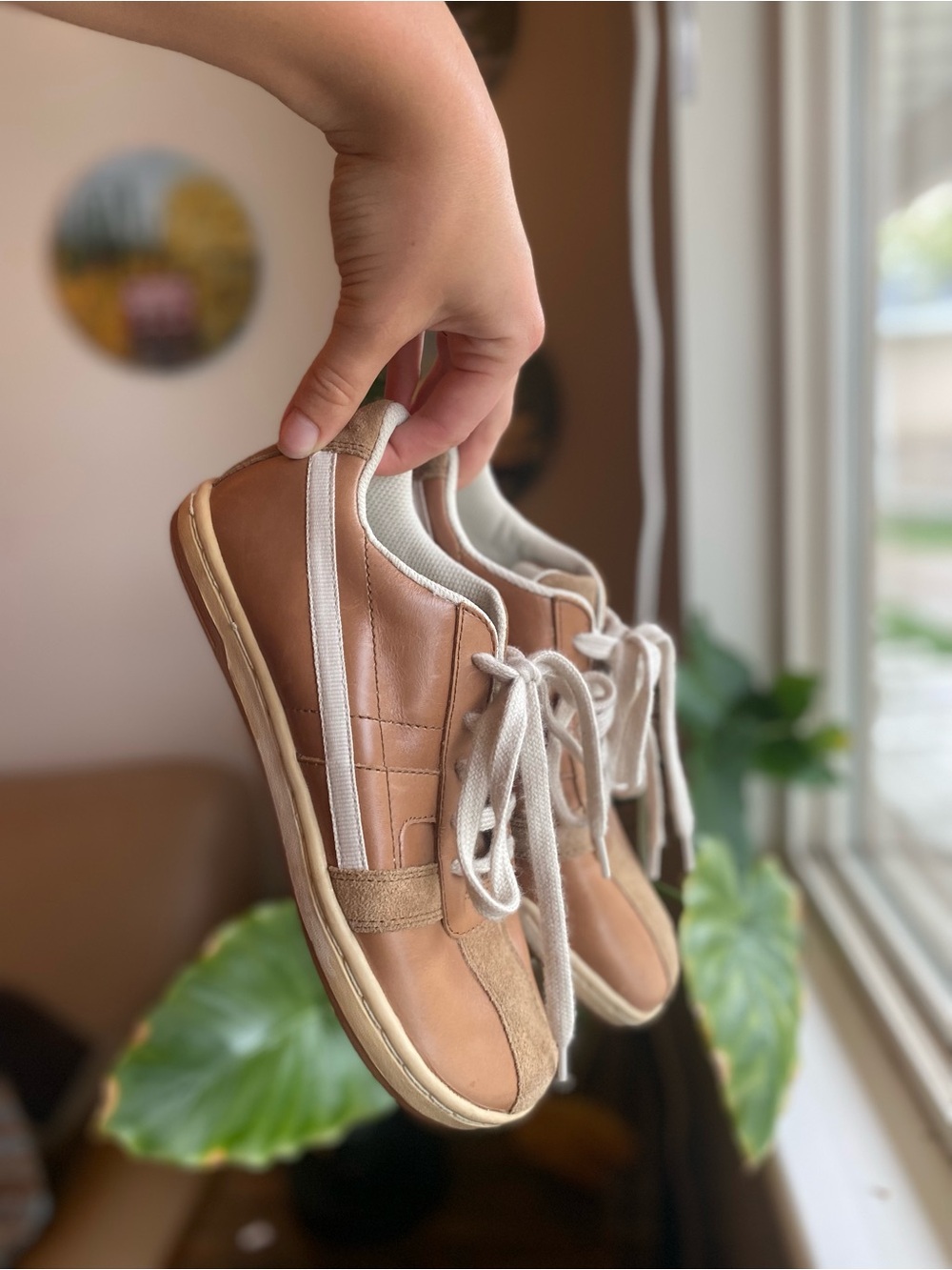 NEXT Wide Toe Box Leather and Suede Sneakers